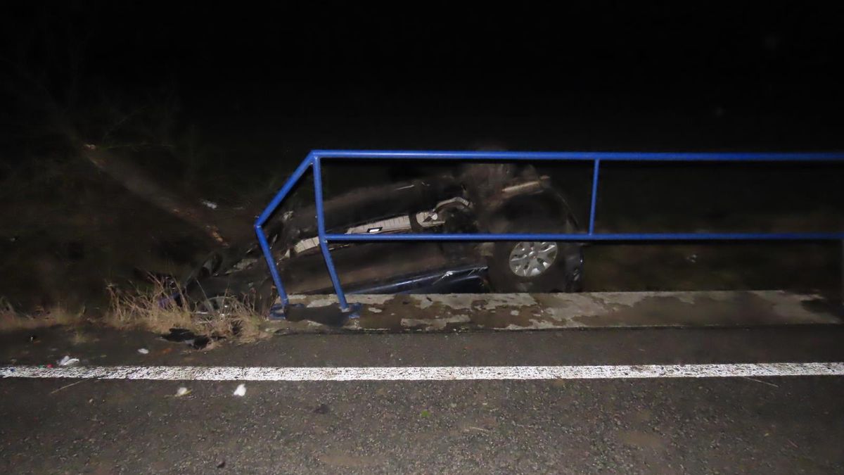 Senior u Nového Bydžova zemřel po nárazu svého auta do zábradlí a stromu